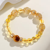 Natural Yellow Crystal Yellow Rutilated Quartz Original Bracelet - Prosperity & Luck